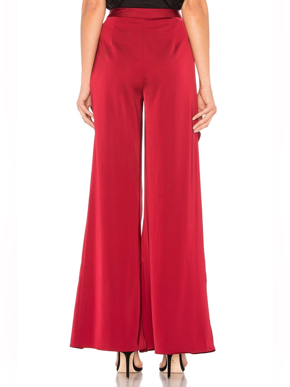 LOVERS + FRIENDS ADAGIO RUFFLE PANT 
Women's Red Ruffle Split-Leg Wide Pants - Picture 6 of 7